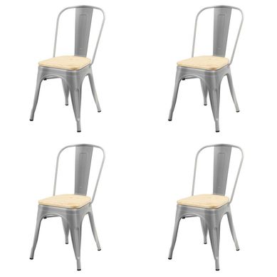 Pack 4 Sillas Tolix Plata 84x47x47 cm