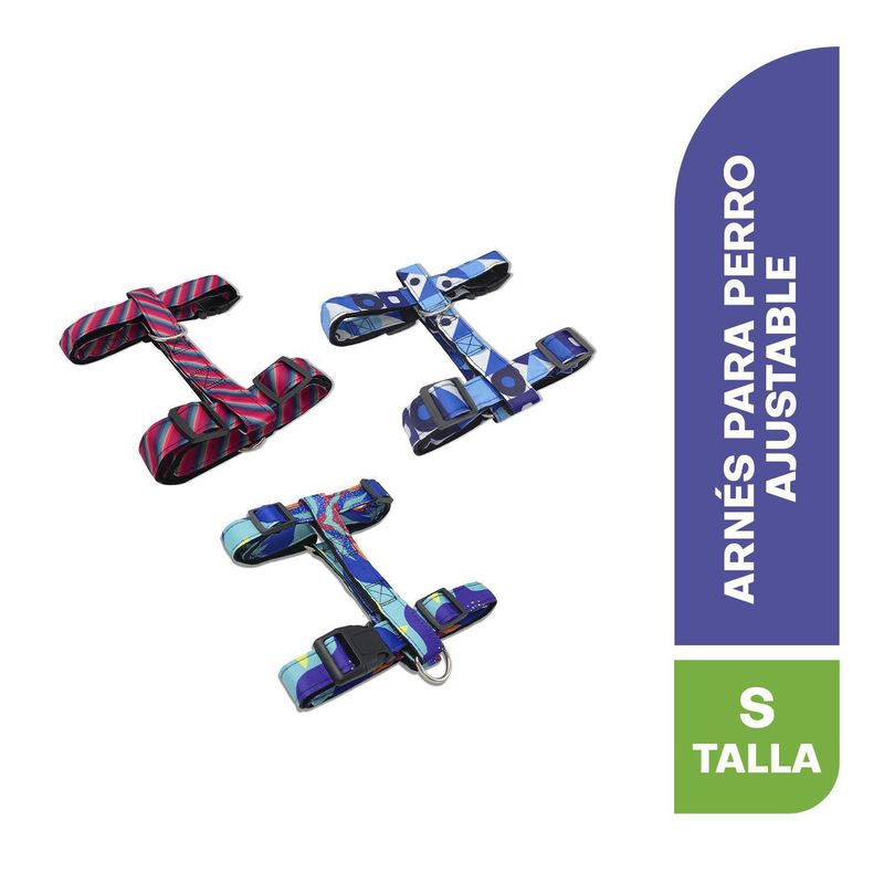 PETIZOOS - Arnés para perro ajustable con colores estampados talla S