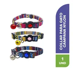 PETIZOOS - Collar para gato con campana y colores