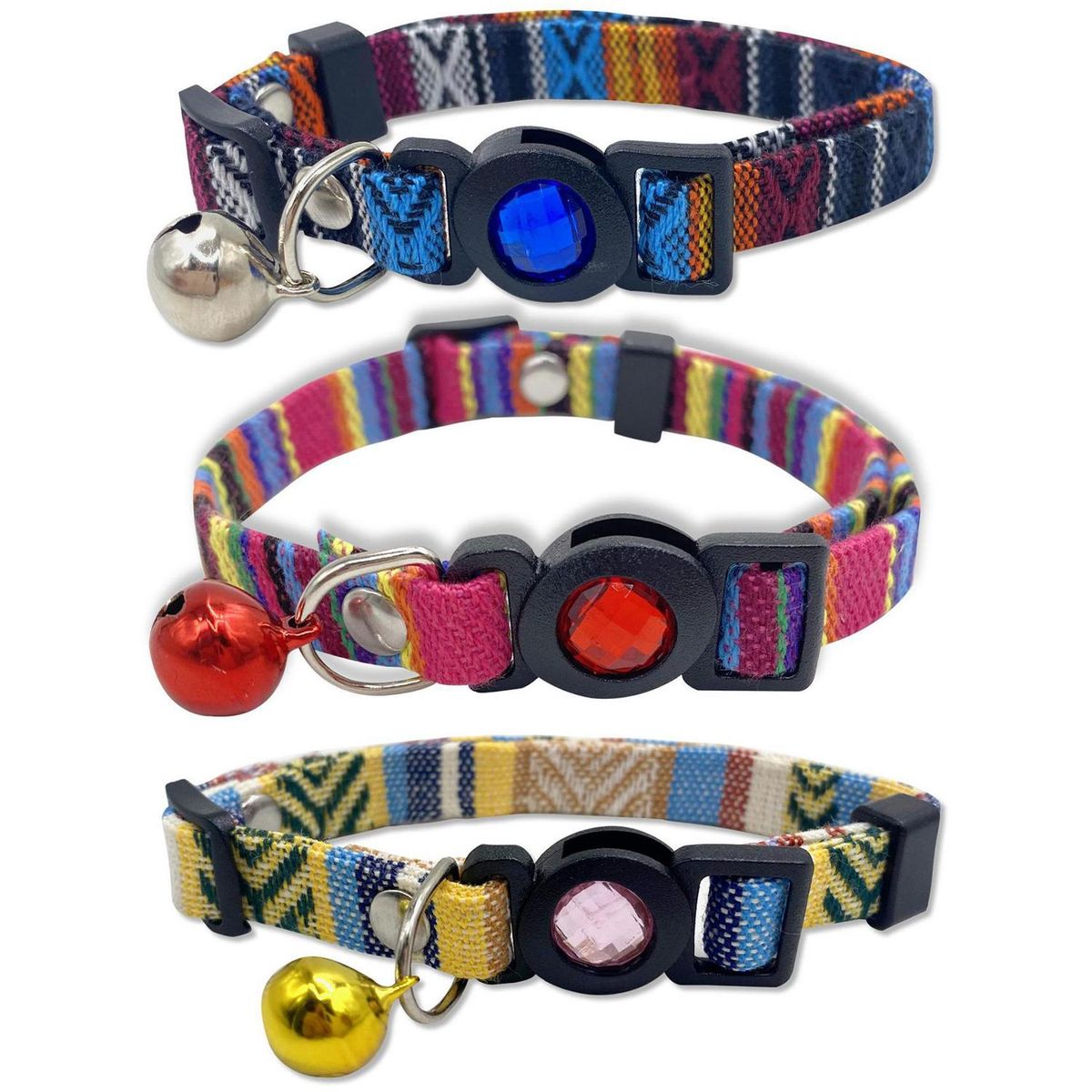 PETIZOOS - Collar para gato con campana y colores