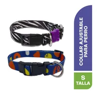Collar Para Perro Estampado Animal Print Talla S Ajustable