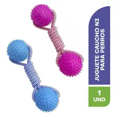 PETIZOOS - Juguete de perro pelota de caucho natural con cuerda