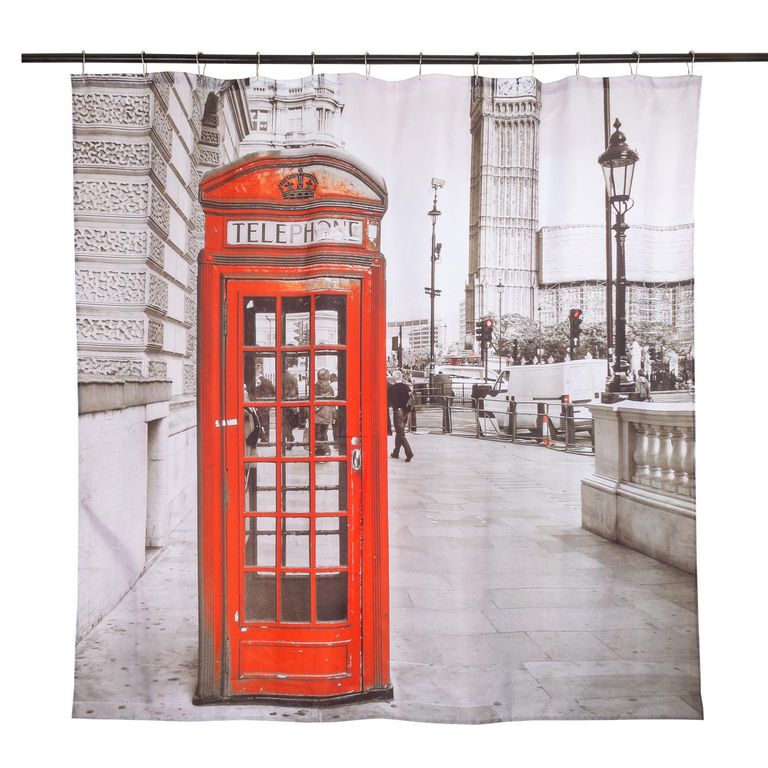 Set Cortina Baño London Telephone 180x180 cm