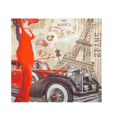 Imagen 2 del producto Set Cortina Baño Paris Rouge 180x180 cm