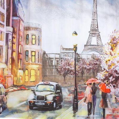 Imagen 2 del producto Set Cortina Baño Paris Taxi 180x180 cm