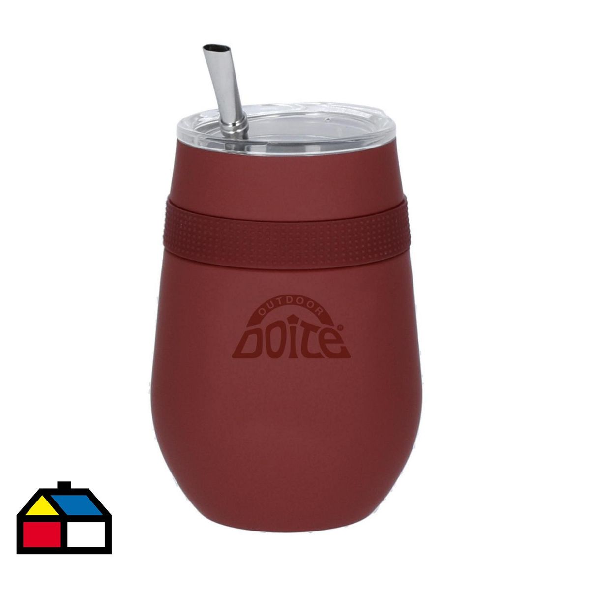 DOITE - Jarro Mug Termo 360 ml Acero Inoxidable Burdeo