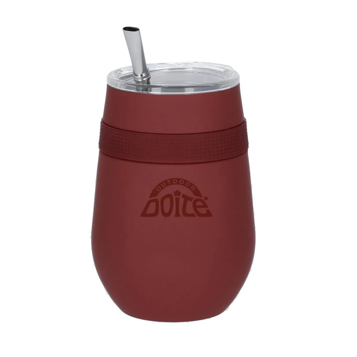 DOITE - Jarro Mug Termo 360 ml Acero Inoxidable Burdeo