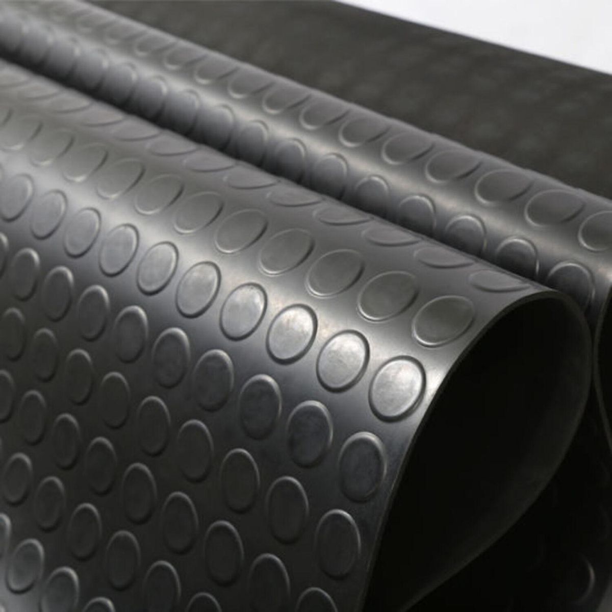 GEOTEX - Piso en Rollo Redondo 1,0x20 27x200 cm Caucho Negro