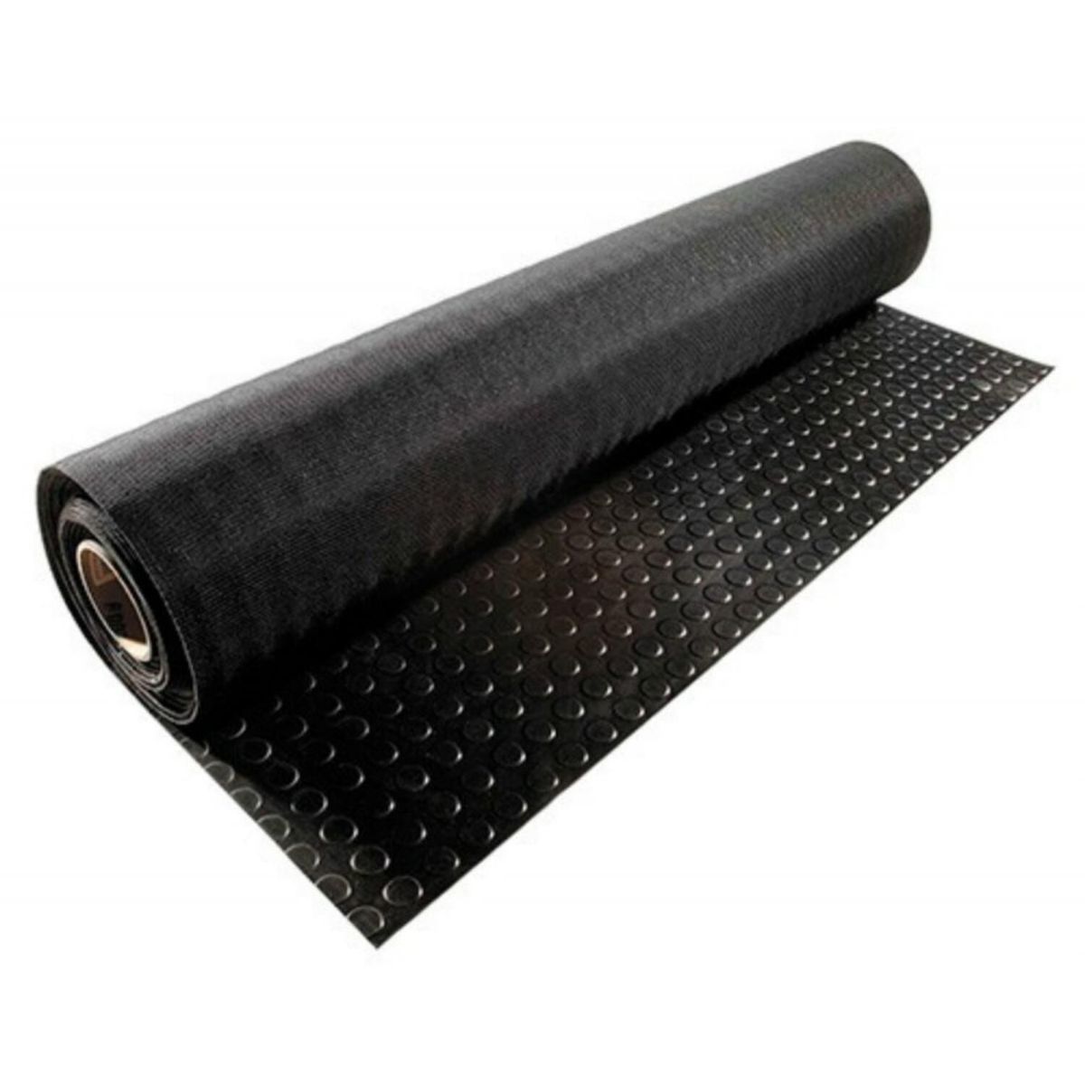 GEOTEX - Piso en Rollo Redondo 1,6x20 27x200 cm Caucho Negro