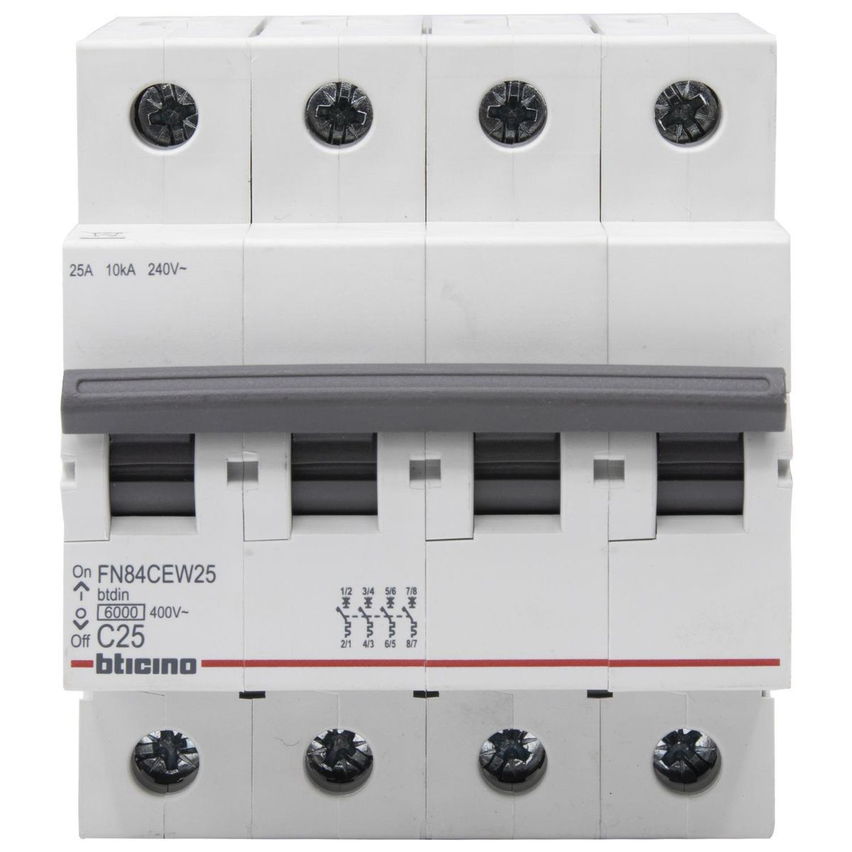 BTICINO - Automatico 4P C25A 230/400V 6000A