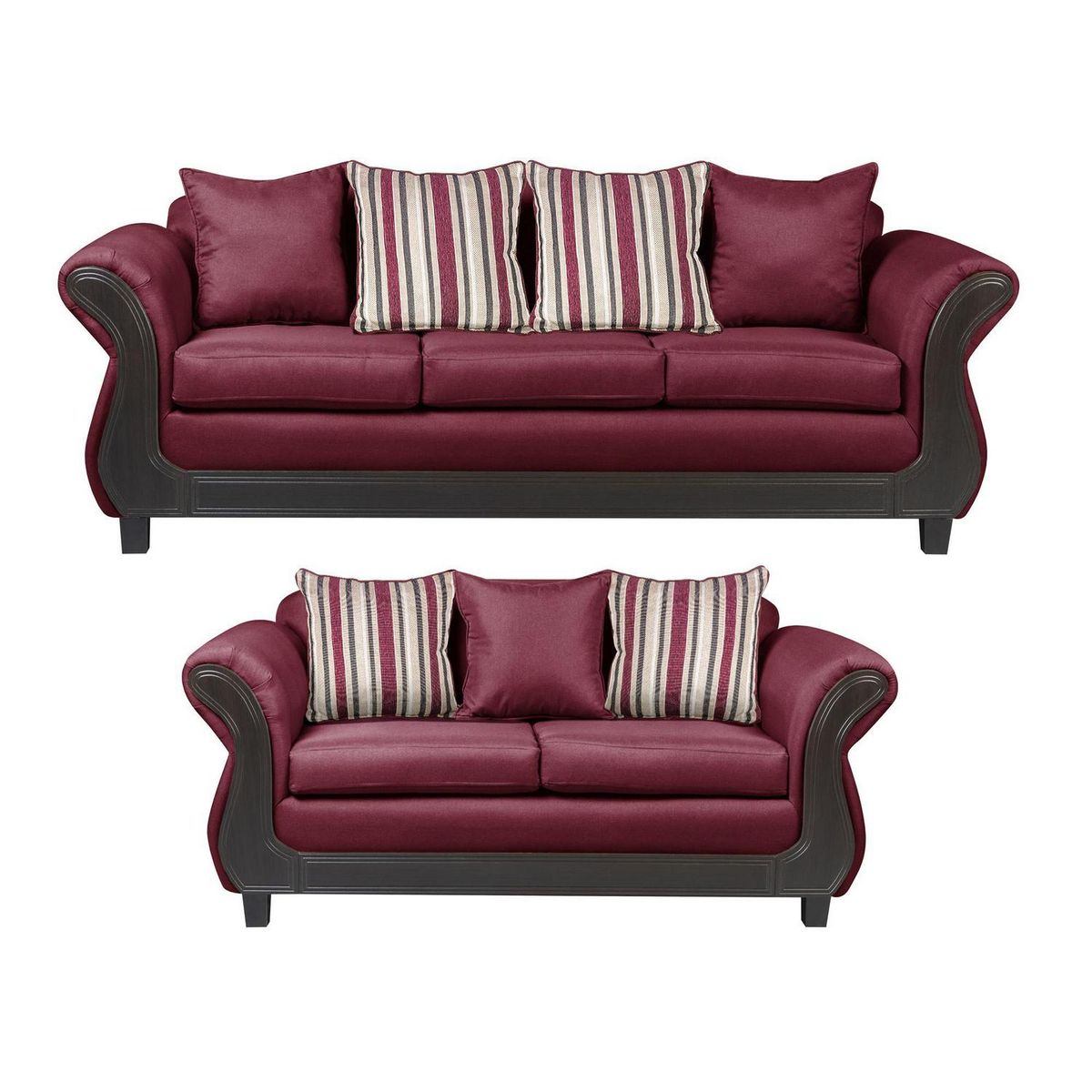 INTERMUEBLES - Living 5 cuerpos Palermo 86x90x238 cm Burdeo