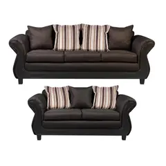 INNOVAMUEBLES - Living 3 cuerpos Palermo 86x90x238 cm Chocolate