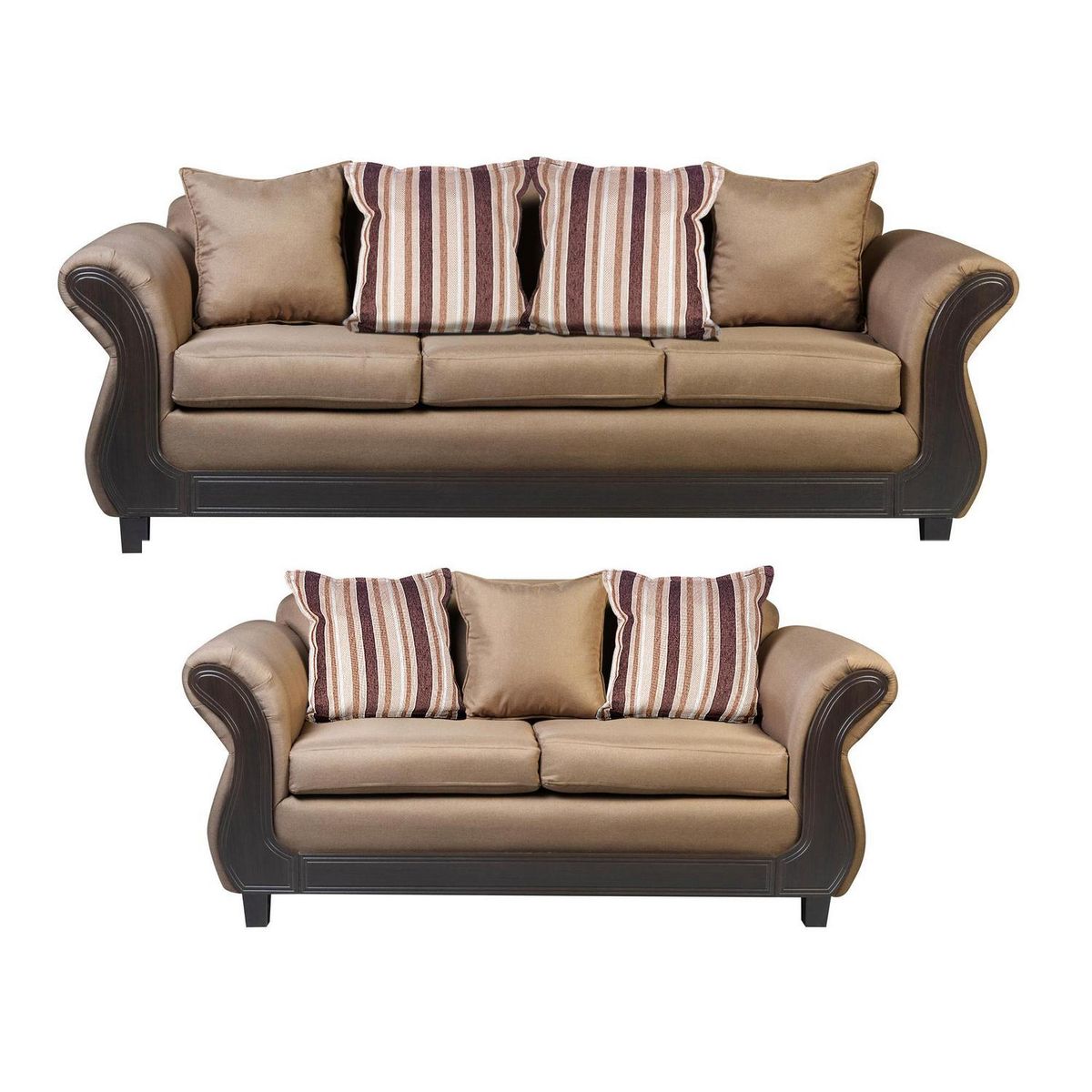 INTERMUEBLES - Living 3 cuerpos Palermo 86x90x238 cm Beige