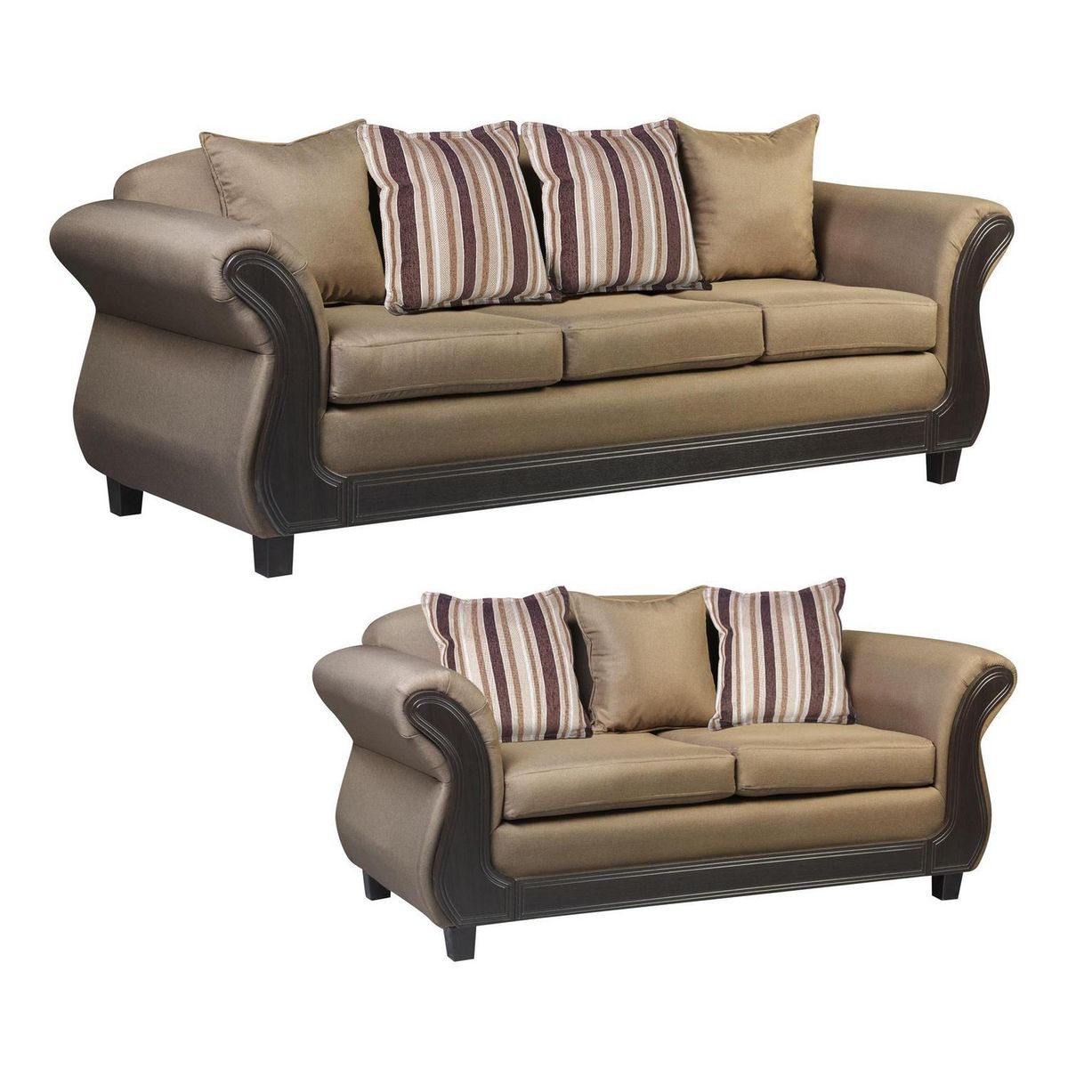 INTERMUEBLES - Living 3 cuerpos Palermo 86x90x238 cm Beige