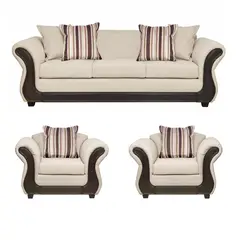 INTERMUEBLES - Living 5 cuerpos Palermo 86x90x238 cm Beige