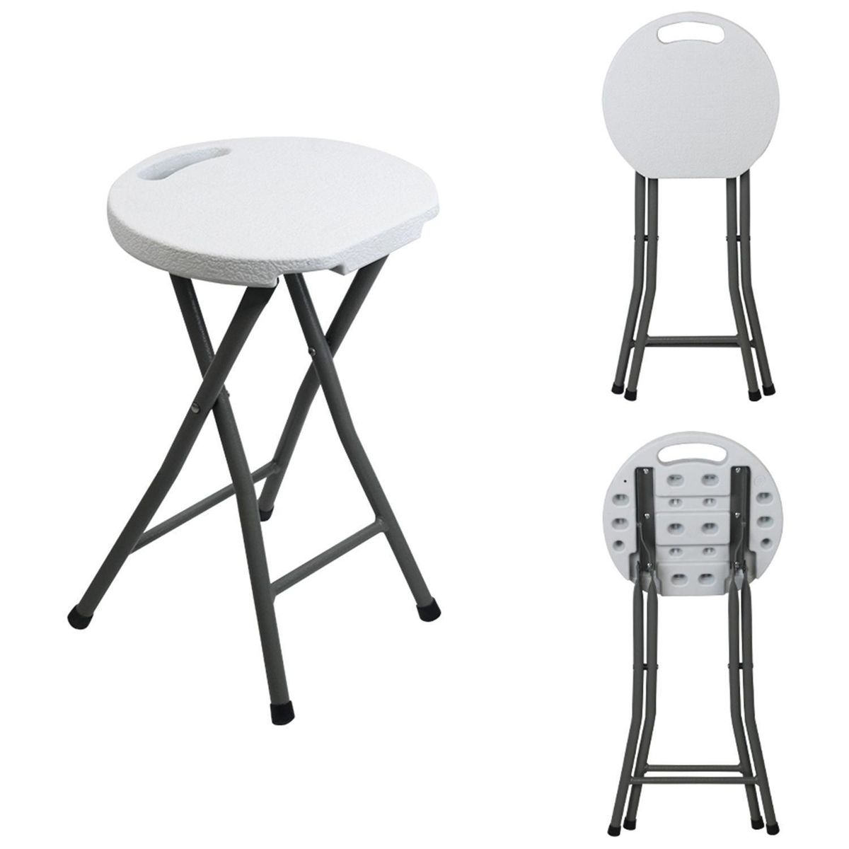 PERFECT SEAT - Piso plegable 10 unidades para Terraza Metal PSEAT Blanco 46x30x30
