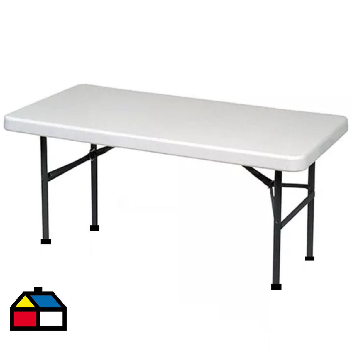 PERFECT SEAT - Mesa Plegable Infantil Rectangular 61x55x122 Blanco