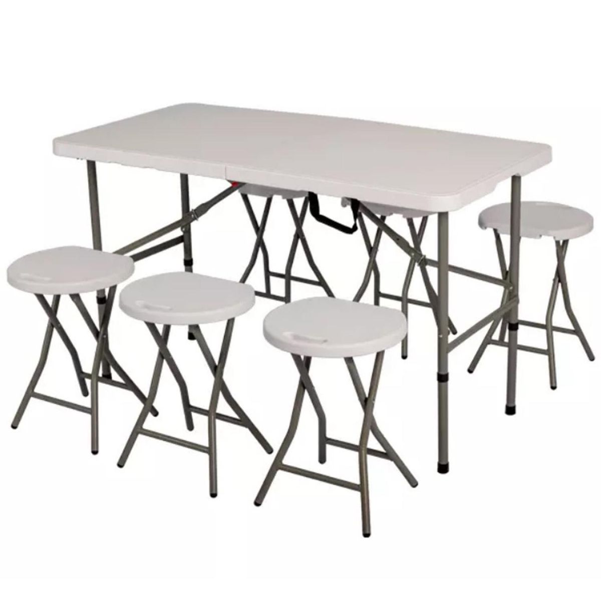 PERFECT SEAT - Set camping mesa maleta 122 cm + 6 pisos plegables