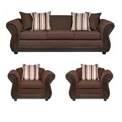 INTERMUEBLES - Living 5 cuerpos Palermo 86x90x238 cm Café