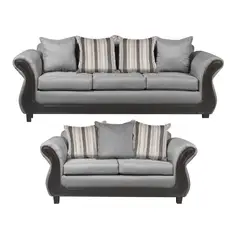 INNOVAMUEBLES - Living 5 cuerpos Palermo 86x90x238 cm Gris Oscuro