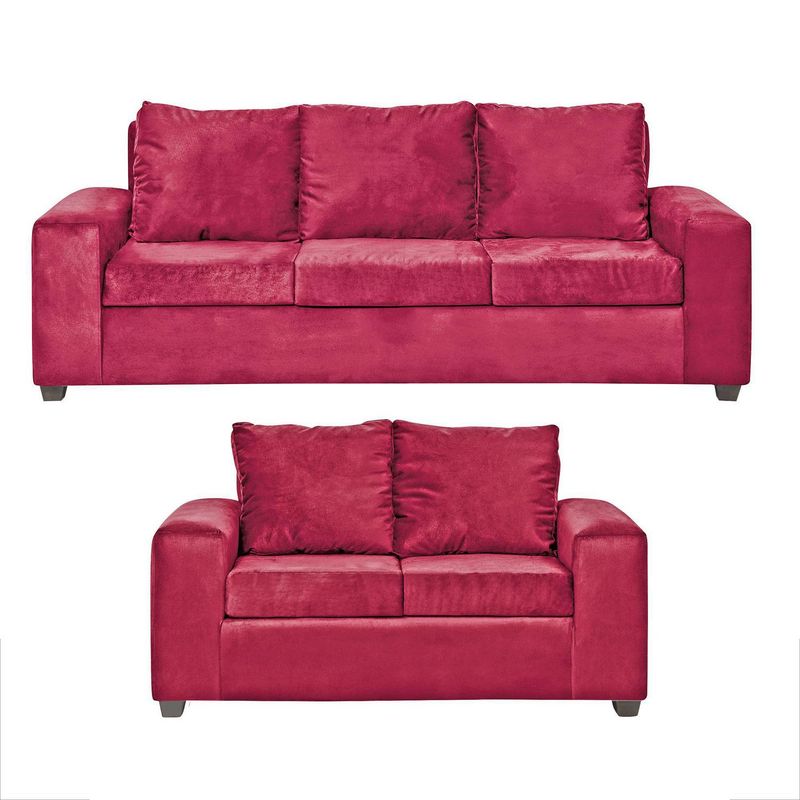 INNOVAMUEBLES - Living 3 cuerpos Kahlo 86x80x225 cm Burdeo