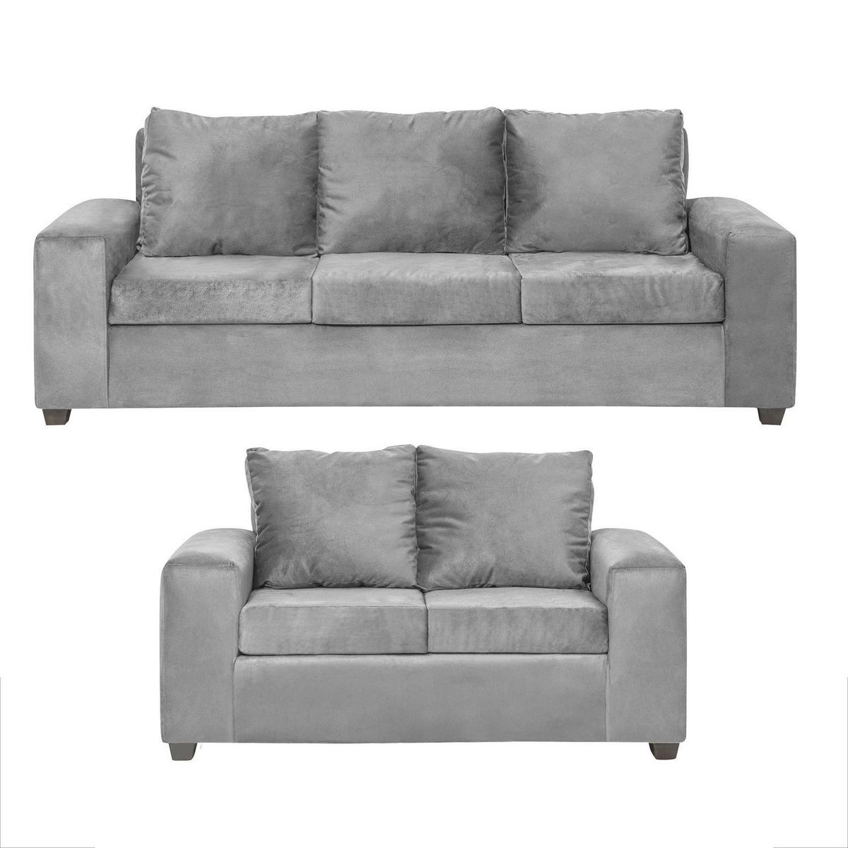 INTERMUEBLES - Living 5 cuerpos Kahlo 86x80x225 cm Gris