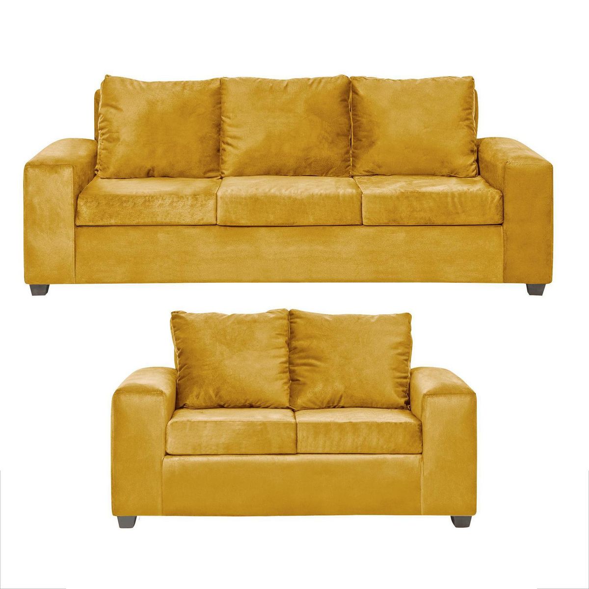 INTERMUEBLES - Living 5 cuerpos Kahlo 86x80x225 cm Mostaza