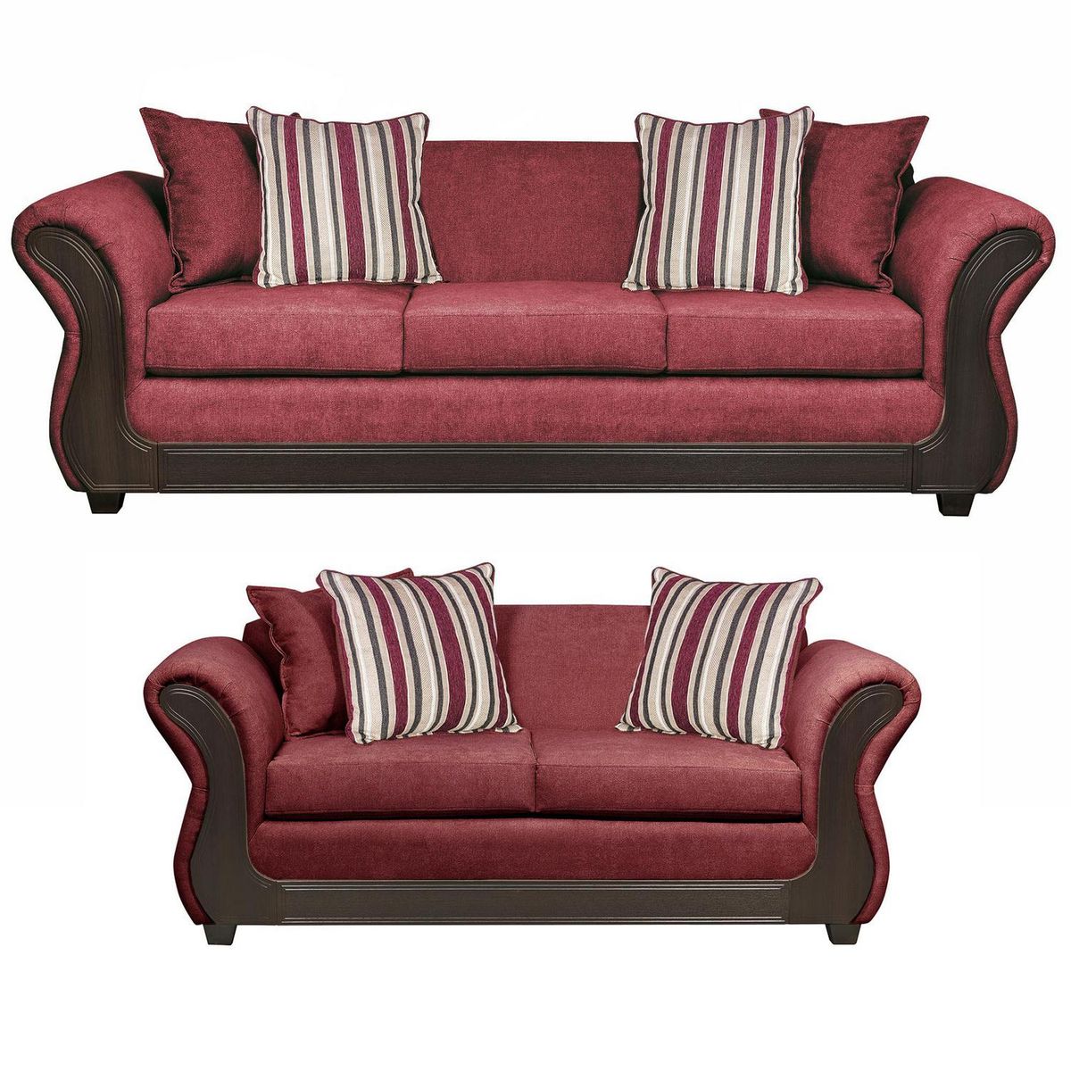 INTERMUEBLES - Living 5 cuerpos Palermo 86x90x238 cm Burdeo