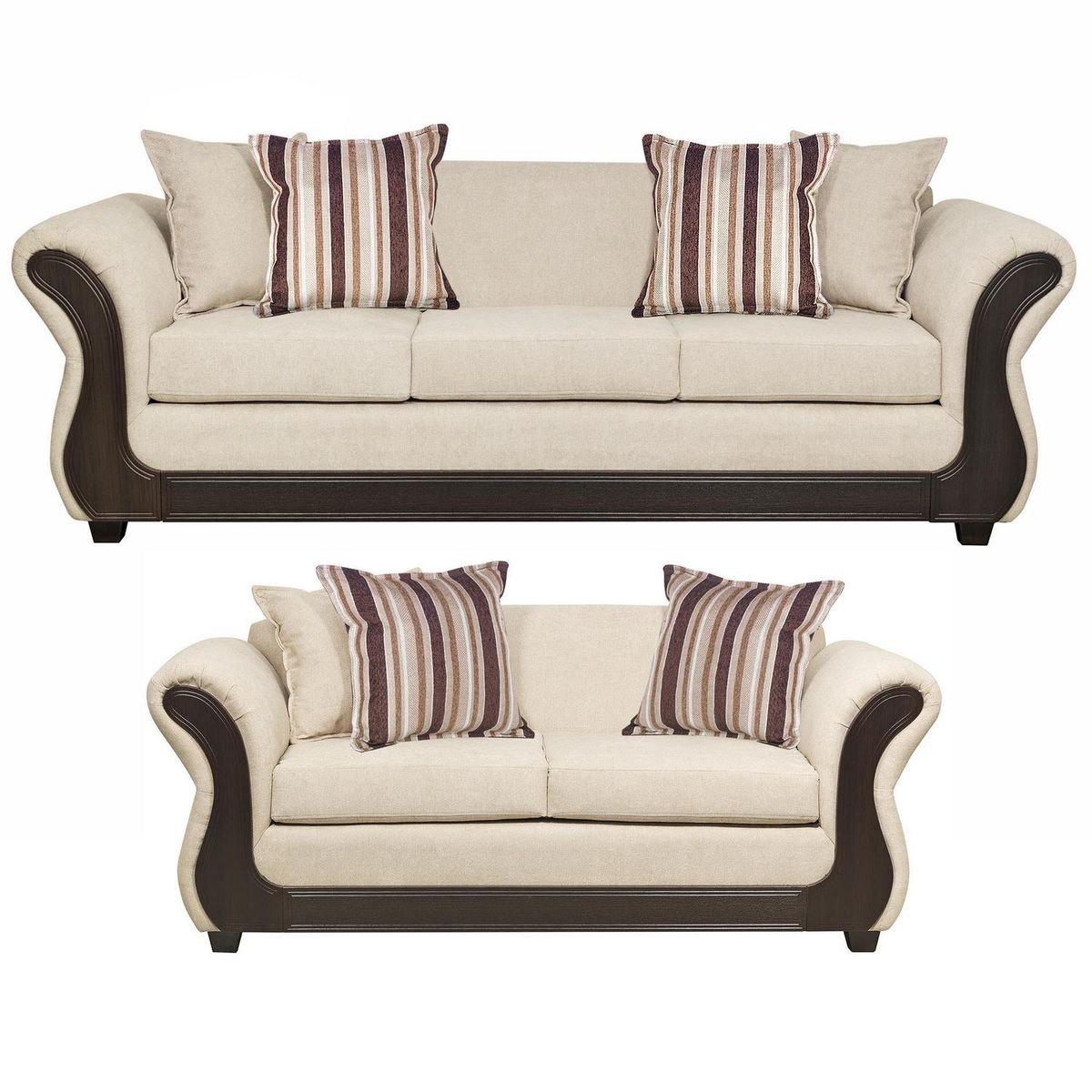 INTERMUEBLES - Living 5 cuerpos Palermo 86x90x238 cm Beige