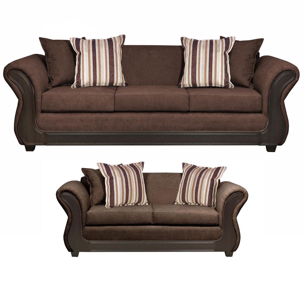 INTERMUEBLES - Living 5 cuerpos Palermo 86x90x238 cm Café