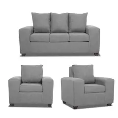 INTERMUEBLES - Living 3 cuerpos Kahlo 167x86x80 cm Gris