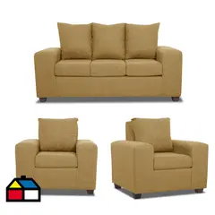 INTERMUEBLES - Living 5 cuerpos Kahlo 167x86x80 cm Oro