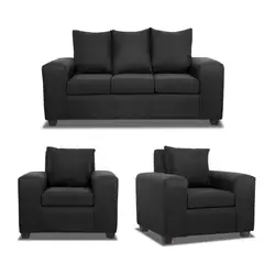 INTERMUEBLES - Living 5 cuerpos Kahlo 167x86x80 cm Negro