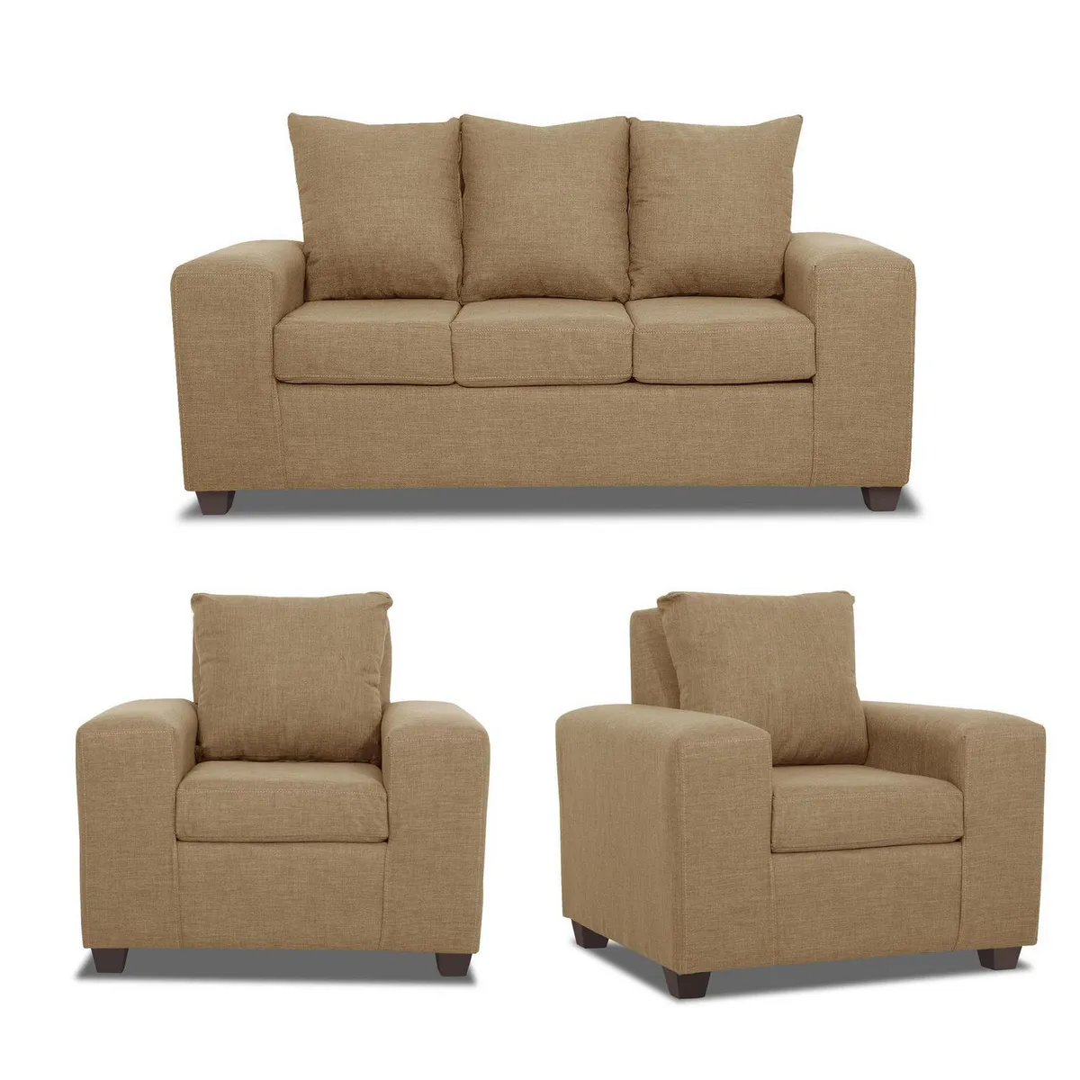 INTERMUEBLES - Living 5 cuerpos Kahlo 167x86x80 cm Beige