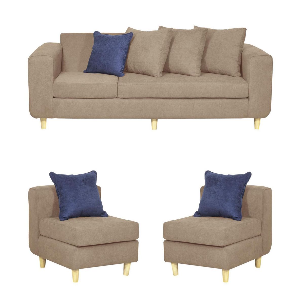 INTERMUEBLES - Living 5 cuerpos Eagle 81x89x222 cm Arena