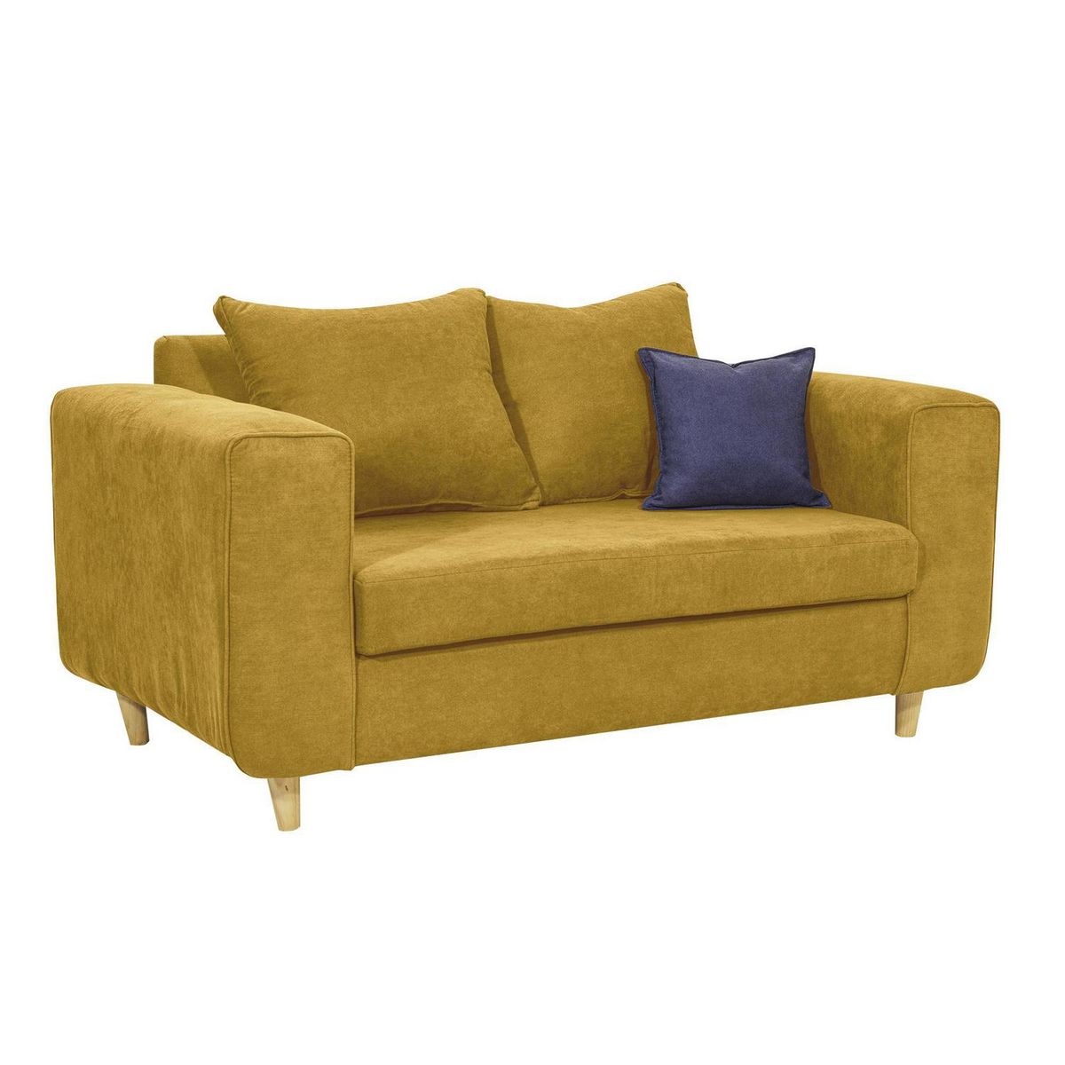 INTERMUEBLES - Sofá 2 cuerpos Eagle 81x89x165 cm Amarillo