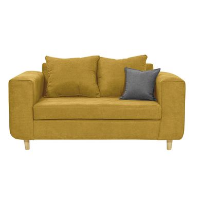 Sof 2 cuerpos Eagle amarillo calugas gris-amarilla