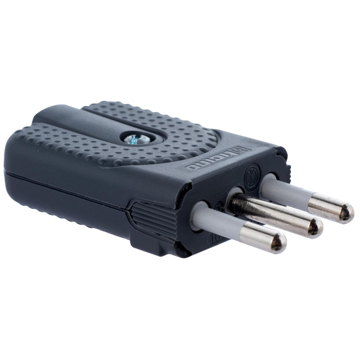 BTICINO - Enchufe macho volante 2p+t 10 A Gris