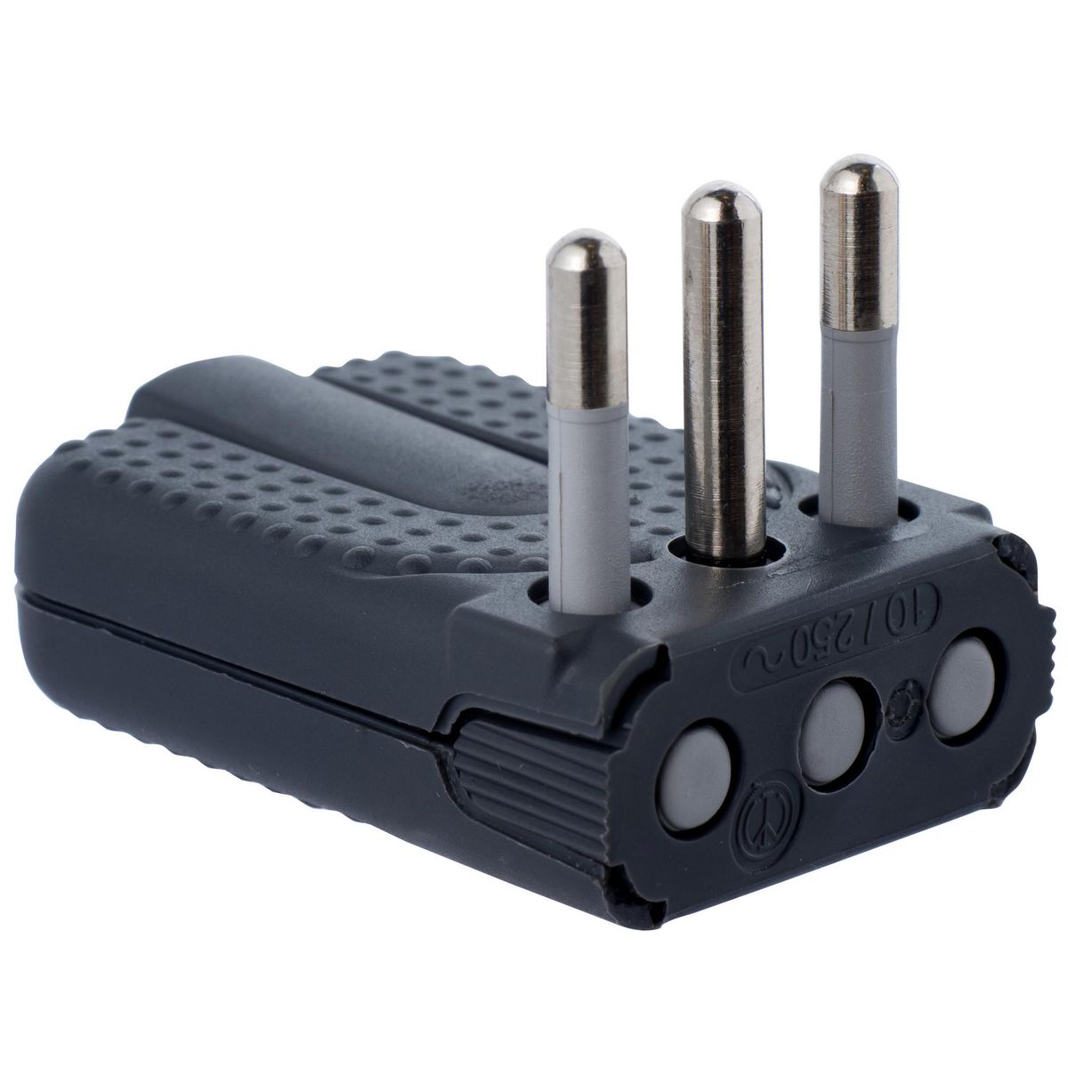 BTICINO - Enchufe macho volante 2p+t 10 A Gris