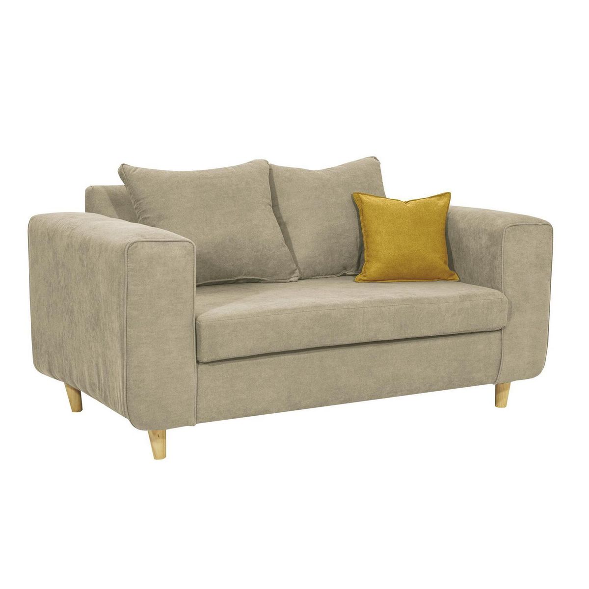 INTERMUEBLES - Sofá 2 cuerpos Eagle 81x89x165 cm Arena