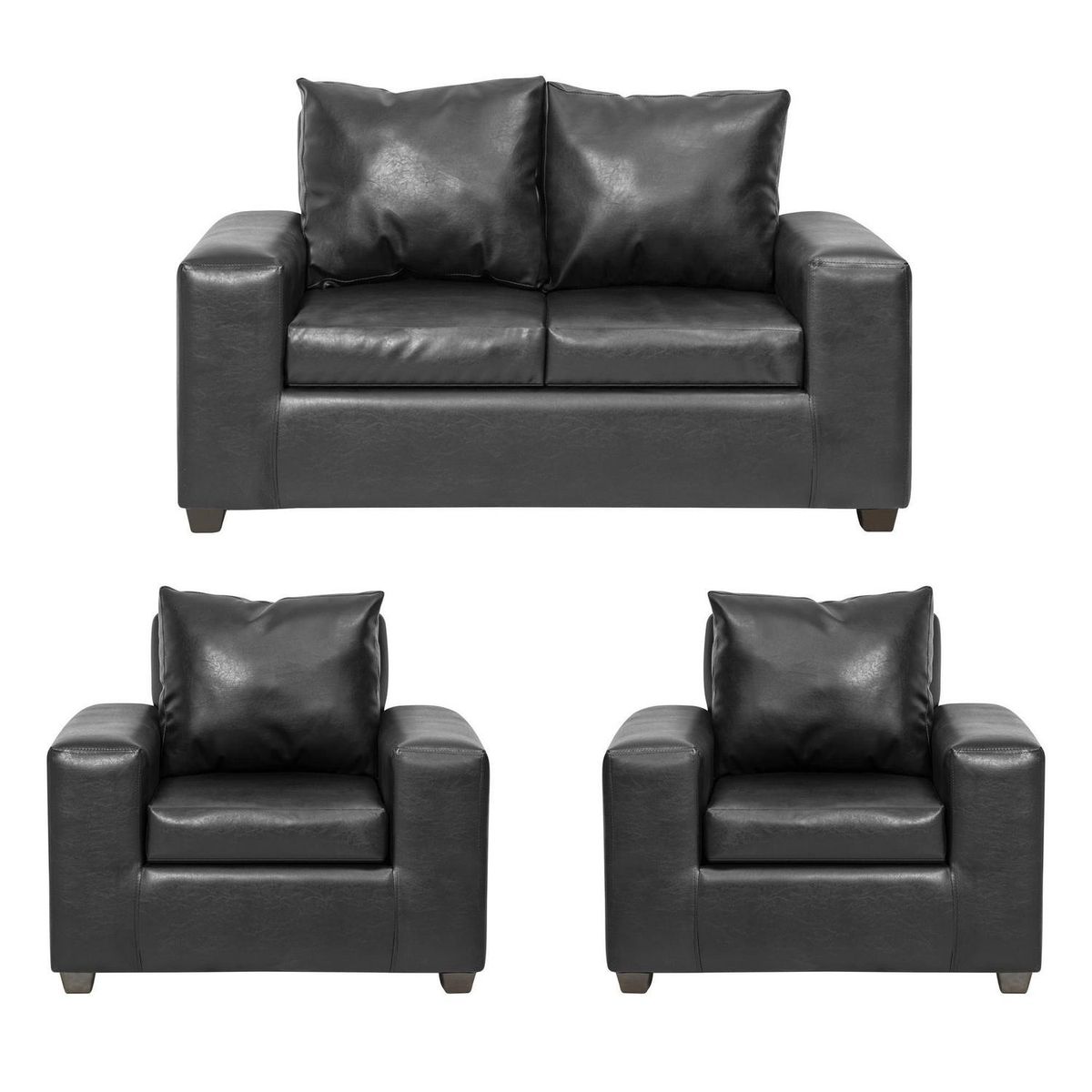 INTERMUEBLES - Living 4 cuerpos Kahlo 86x80x167 cm Negro