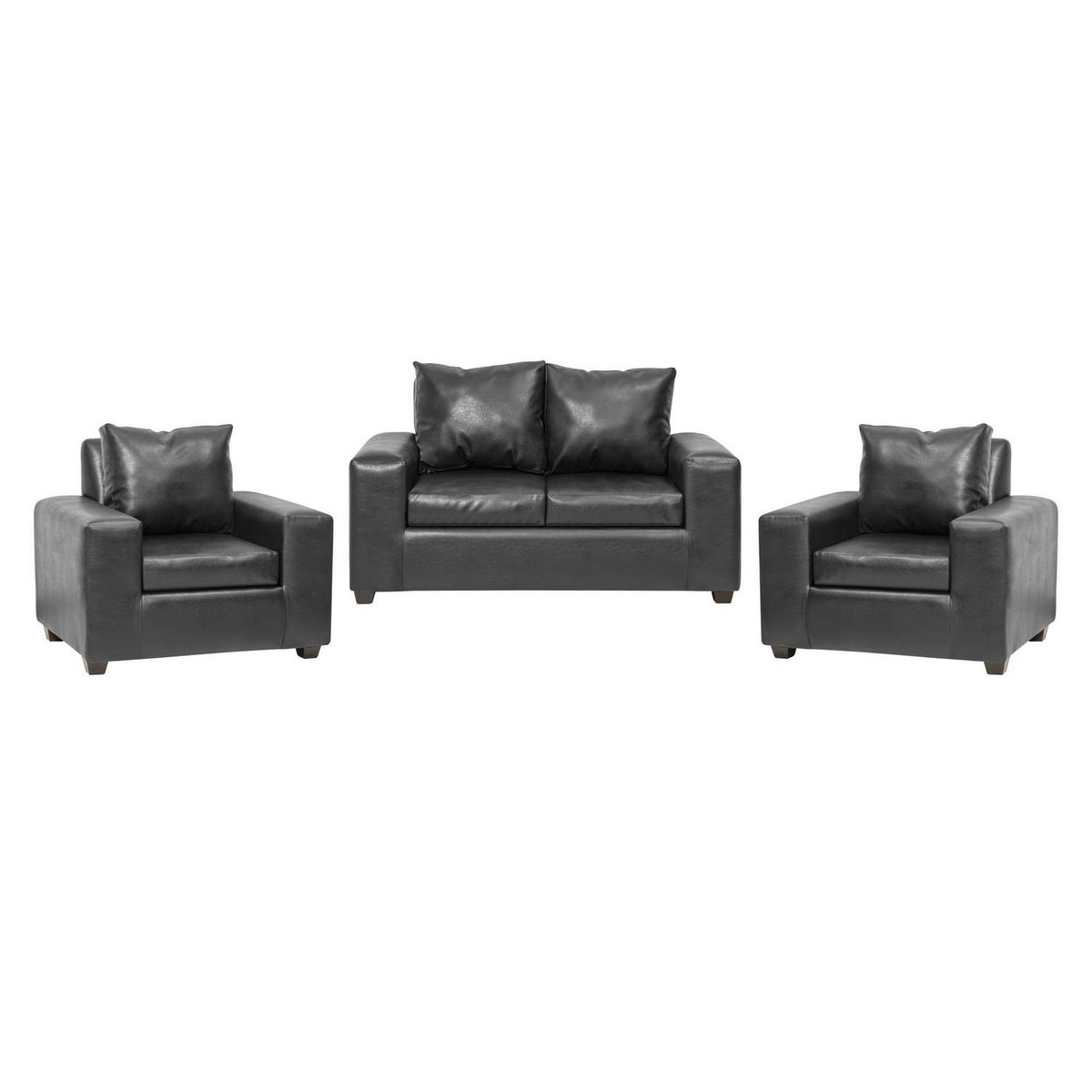 INTERMUEBLES - Living 4 cuerpos Kahlo 86x80x167 cm Negro