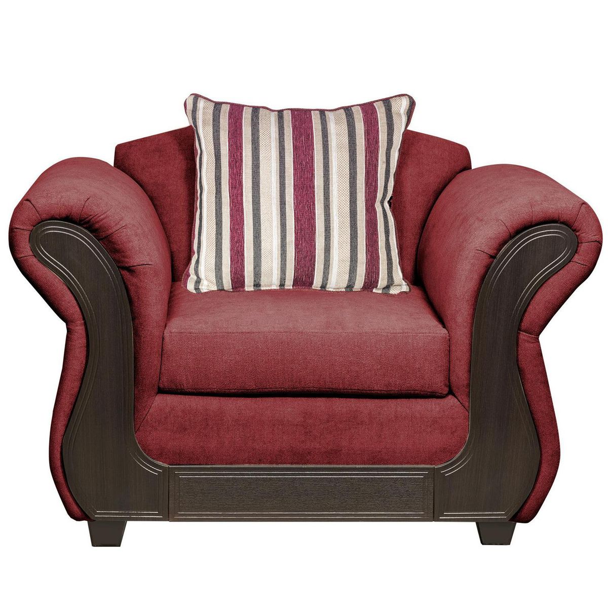 INTERMUEBLES - Living 4 cuerpos Palermo 86x90x192 cm Rojo