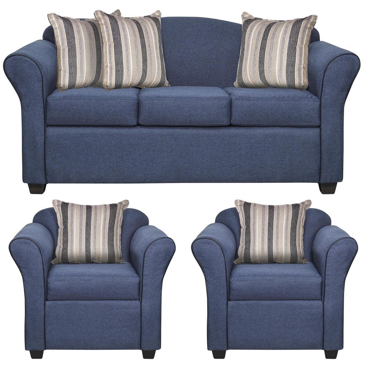 INTERMUEBLES - Living 5 cuerpos Ducal 82x79x165 cm Azul