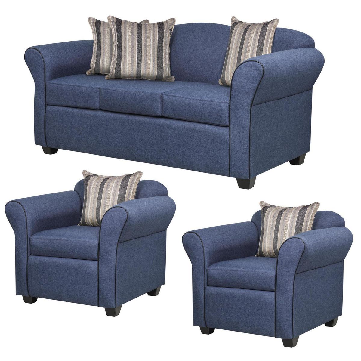 INTERMUEBLES - Living 5 cuerpos Ducal 82x79x165 cm Azul