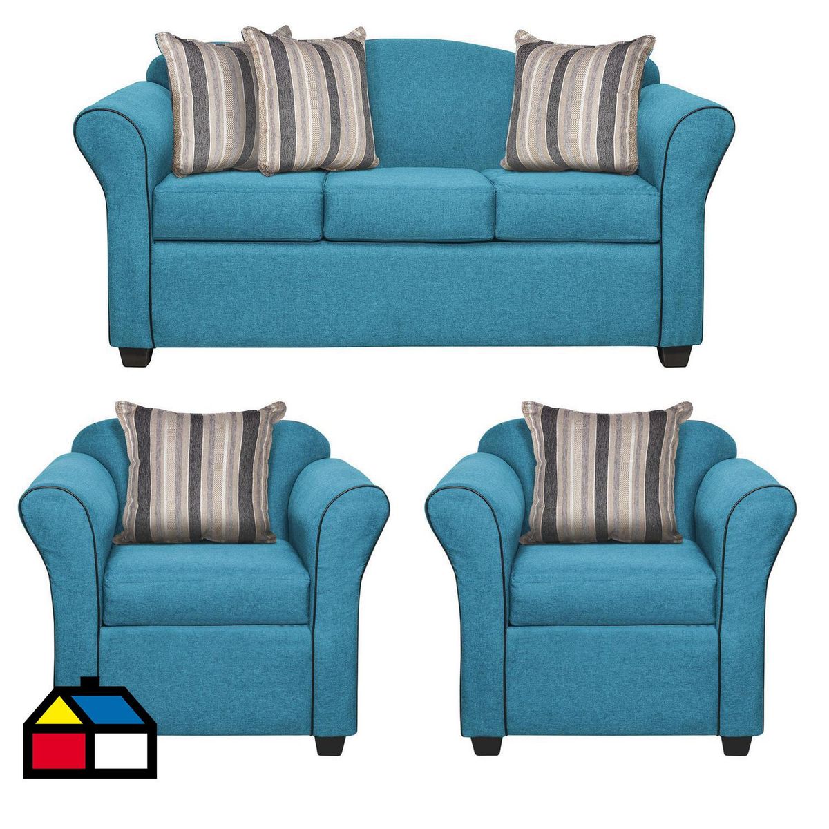 INTERMUEBLES - Living 5 cuerpos Ducal 82x79x165 cm Calipso