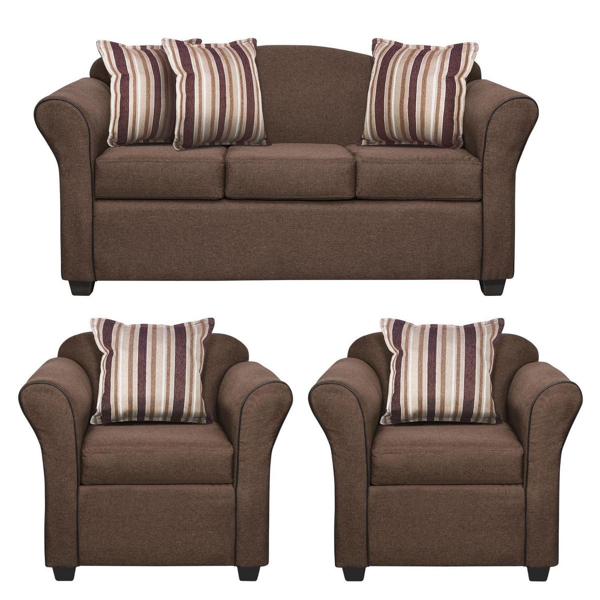 INTERMUEBLES - Living 3 cuerpos Ducal 82x79x165 cm Chocolate