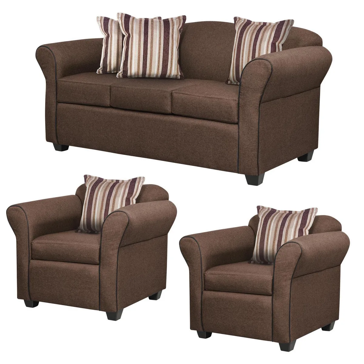 INTERMUEBLES - Living 3 cuerpos Ducal 82x79x165 cm Chocolate