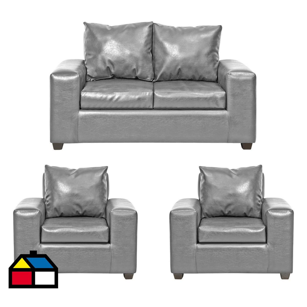 INTERMUEBLES - Living 4 cuerpos Kahlo 86x80x167 cm Gris