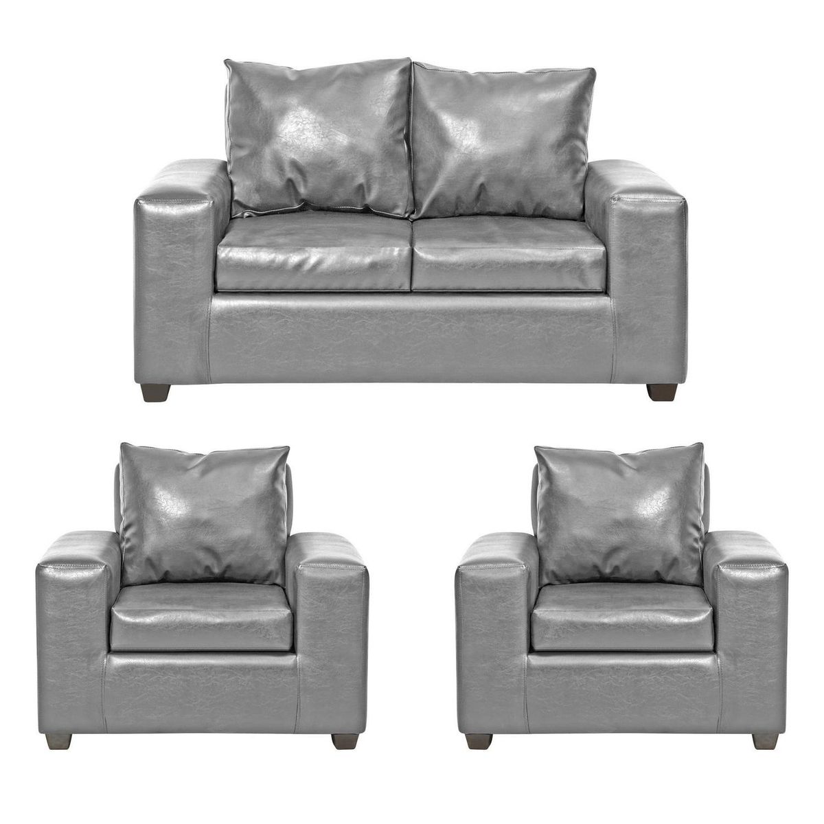 INTERMUEBLES - Living 4 cuerpos Kahlo 86x80x167 cm Gris